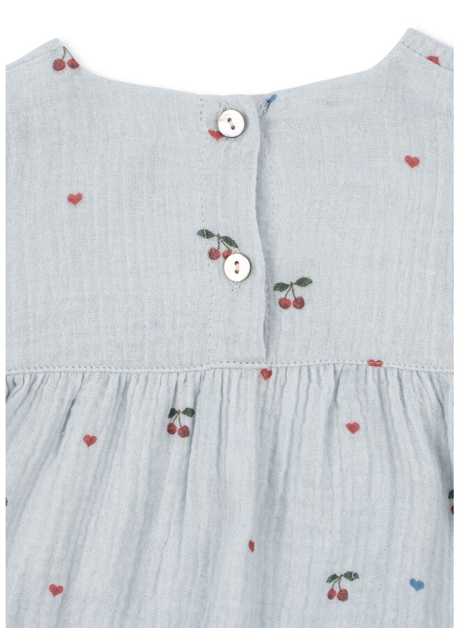 Coco Romper  - Cherry Blue Coeur - Konges Slojd