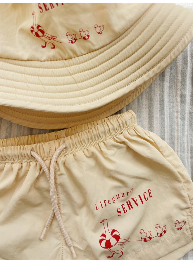 Pomio Short Swim Shorts  - Banana Crepe - Konges Slojd