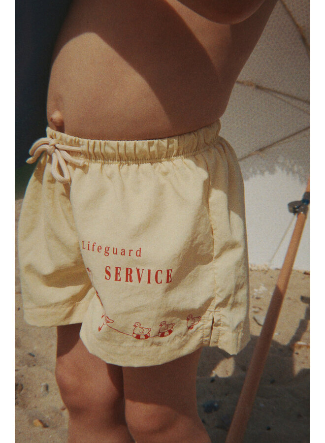 Pomio Short Swim Shorts  - Banana Crepe - Konges Slojd