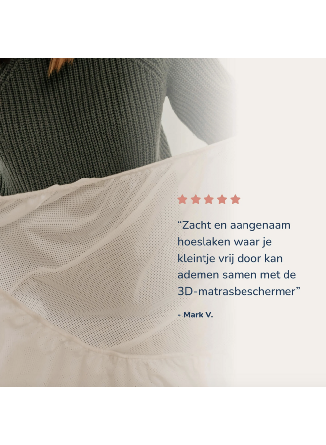 Hoeslaken Leander 68x117 - Wit - Aerosleep