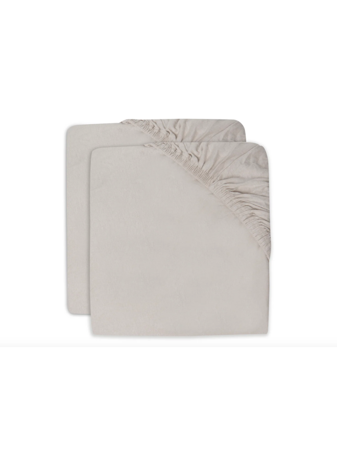 Hoeslaken Jersey Boxmatras 75x95 - 2 stuks - Nougat - Jollein