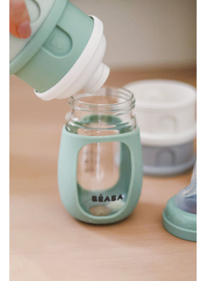 Training Glazen Fles 210ml - Sage Green - Beaba