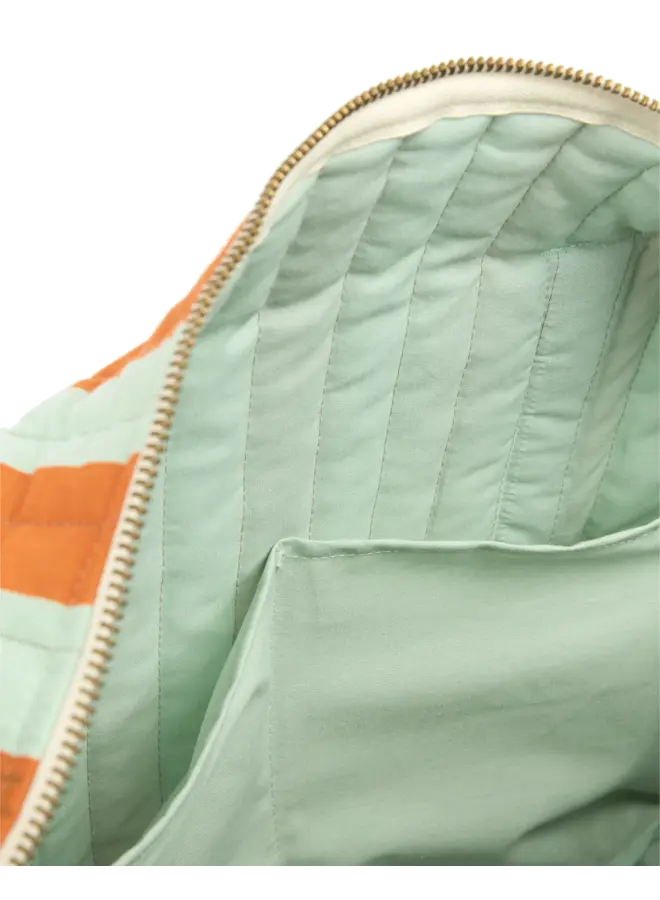 Stroller Bag Stories Limited - Green Orange Stripes - Nobodinoz