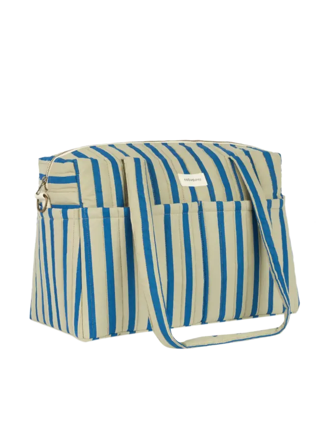Stroller Bag Stories Limited - Green Blue Stripes - Nobodinoz