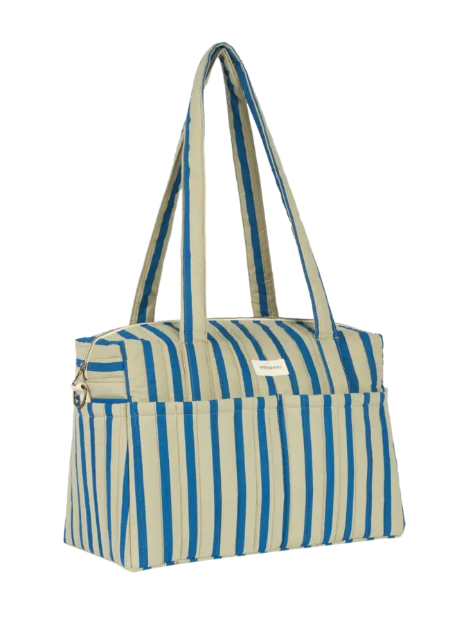 Stroller Bag Stories Limited - Green Blue Stripes - Nobodinoz