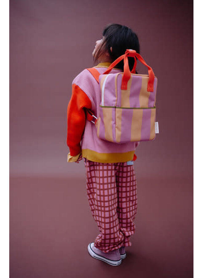Rugzak Small - Stripes Rosebay Apple - Sticky Lemon