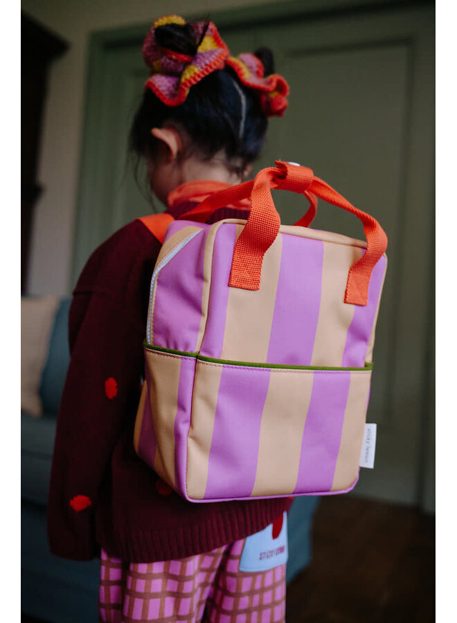 Rugzak Small - Stripes Rosebay Apple - Sticky Lemon