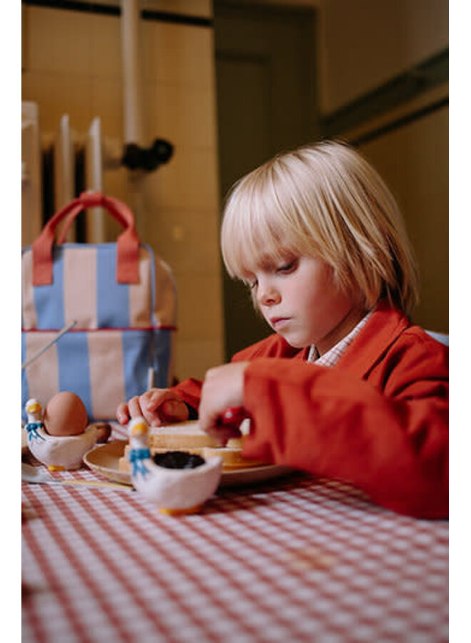 Rugzak Small - Stripes Cloud Blue Beige - Sticky Lemon