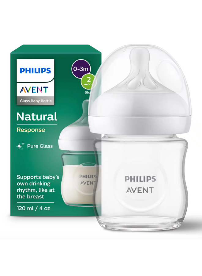 Natural 3.0 Glazen Zuigfles 120 ml - Avent