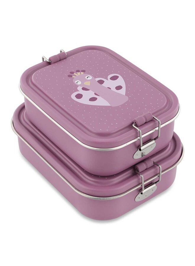 Lunch box large - Steel - Mrs. Peacock - Trixie