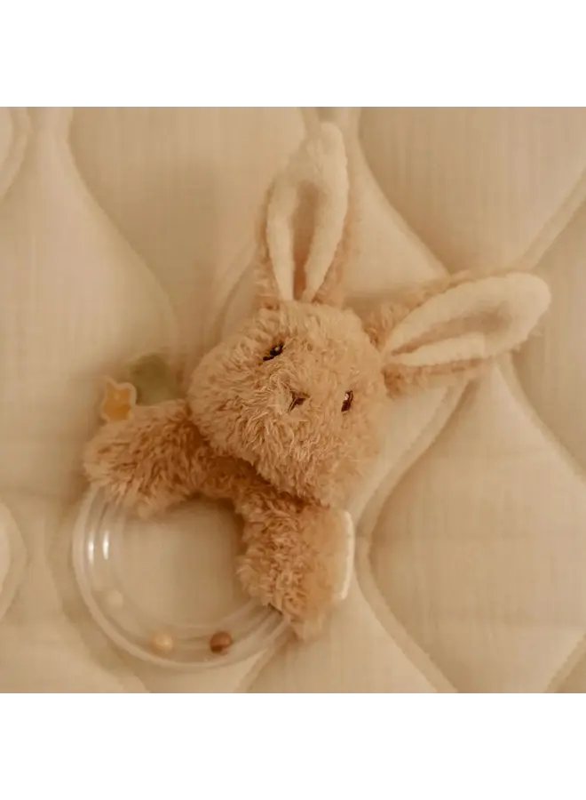 Ringrammelaar Beige Bunny - Little Dutch