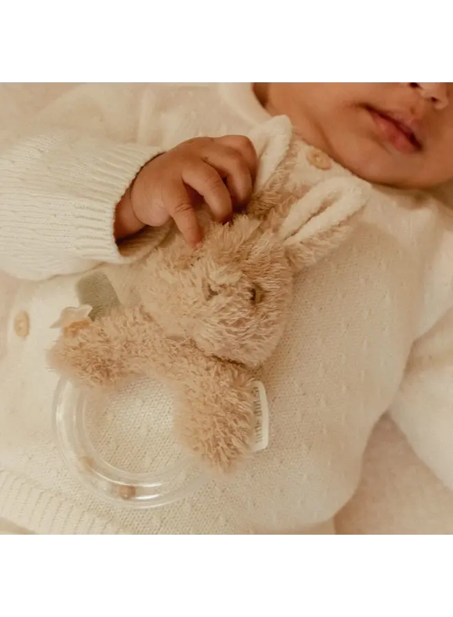 Ringrammelaar Beige Bunny - Little Dutch