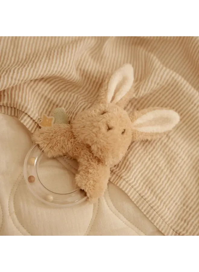 Ringrammelaar Beige Bunny - Little Dutch