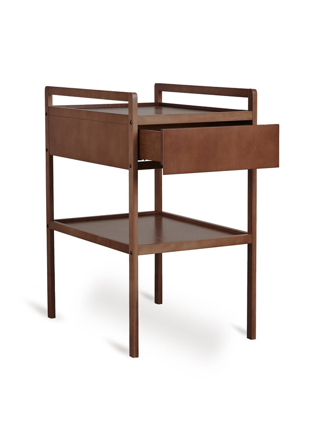 Luiertafel Mori met lade - Walnut - Quax