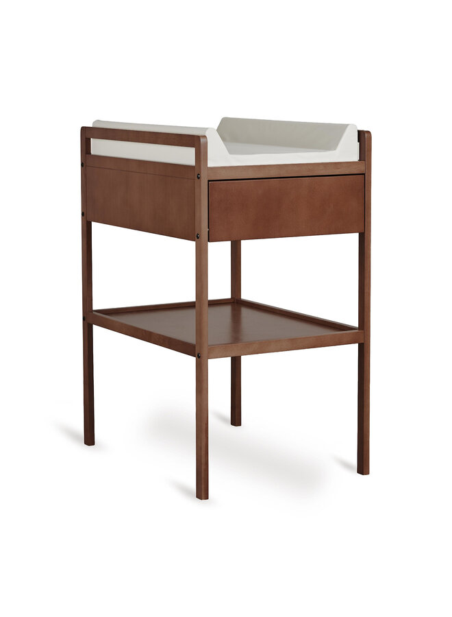 Luiertafel Mori met lade - Walnut - Quax