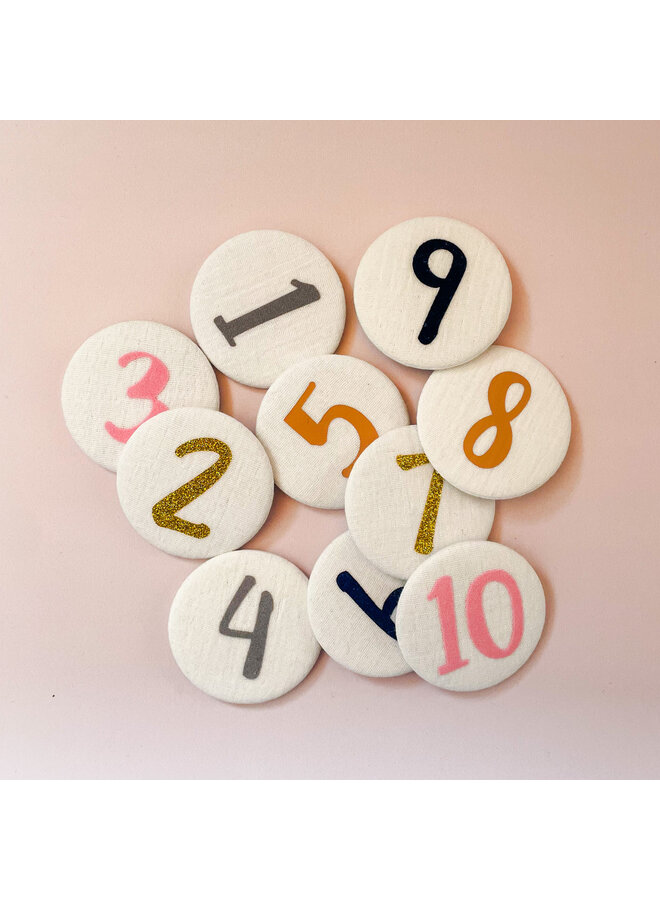 Cijferbuttons verjaardagskroon  - Groen - 3 tot 6 - Liezelijn