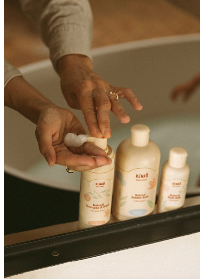 Natural Shampoo & Wash Mousse - Baby & Kids - Kenko