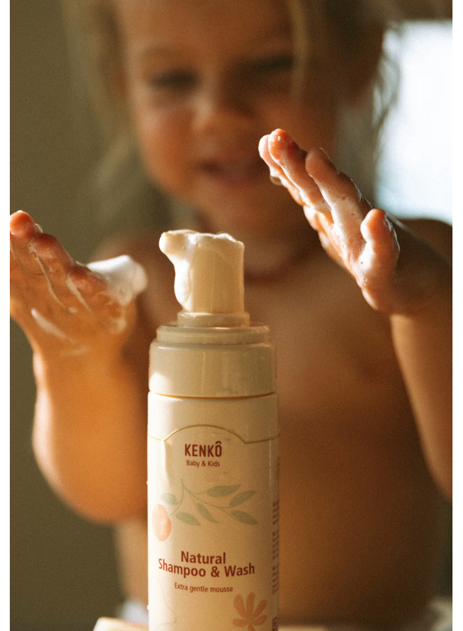 Natural Shampoo & Wash Mousse - Baby & Kids - Kenko