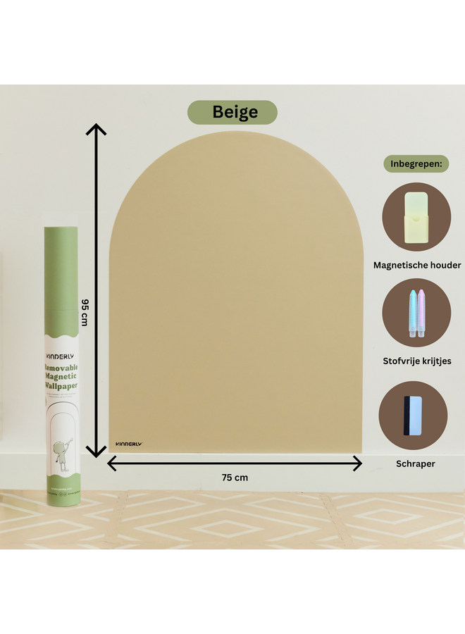Verplaatsbare Magnetische Muursticker - Beige - Kinderly