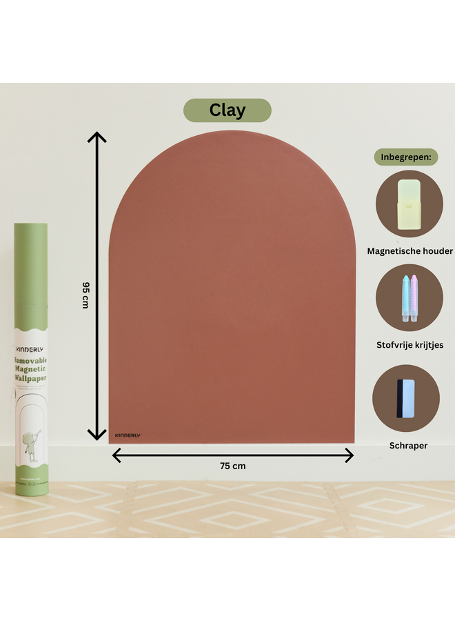 Verplaatsbare Magnetische Muursticker - Clay - Kinderly