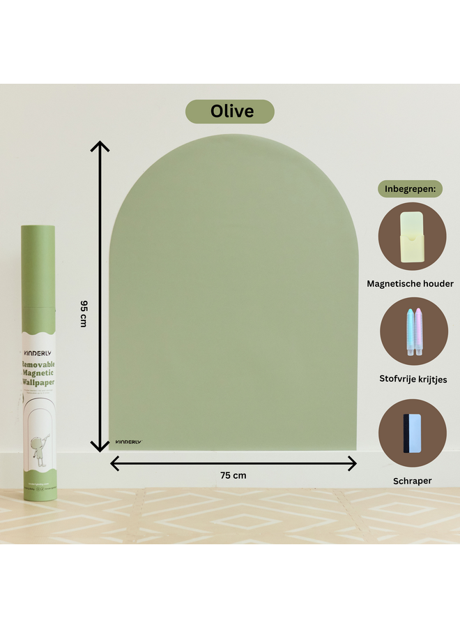 Verplaatsbare Magnetische Muursticker - Olive - Kinderly