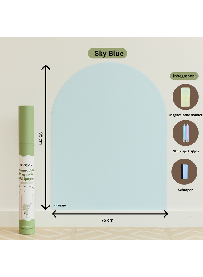 Verplaatsbare Magnetische Muursticker - Sky Blue - Kinderly