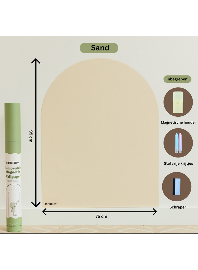 Verplaatsbare Magnetische Muursticker - Sand - Kinderly