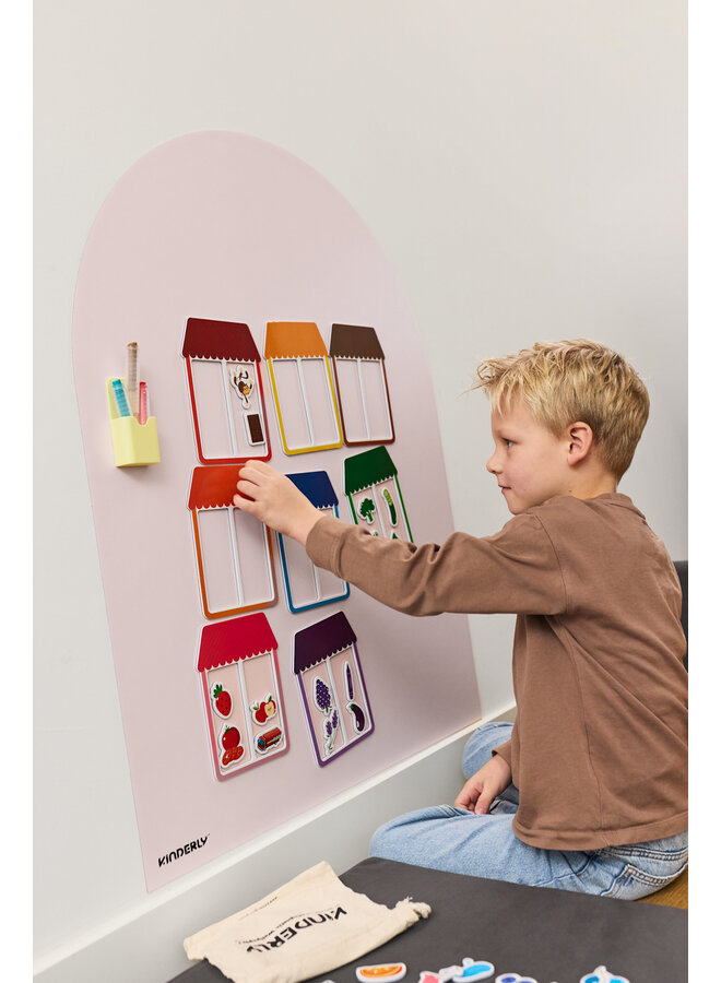 Verplaatsbare Magnetische Muursticker - Rose - Kinderly