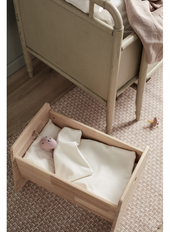 Poppenwieg Nature inclusief bedset - Kid's Concept