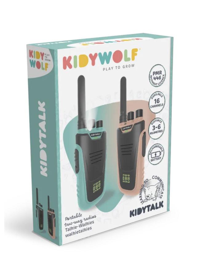 Kidytalk - Walkie Talkie Groot Bereik - Kidywolf