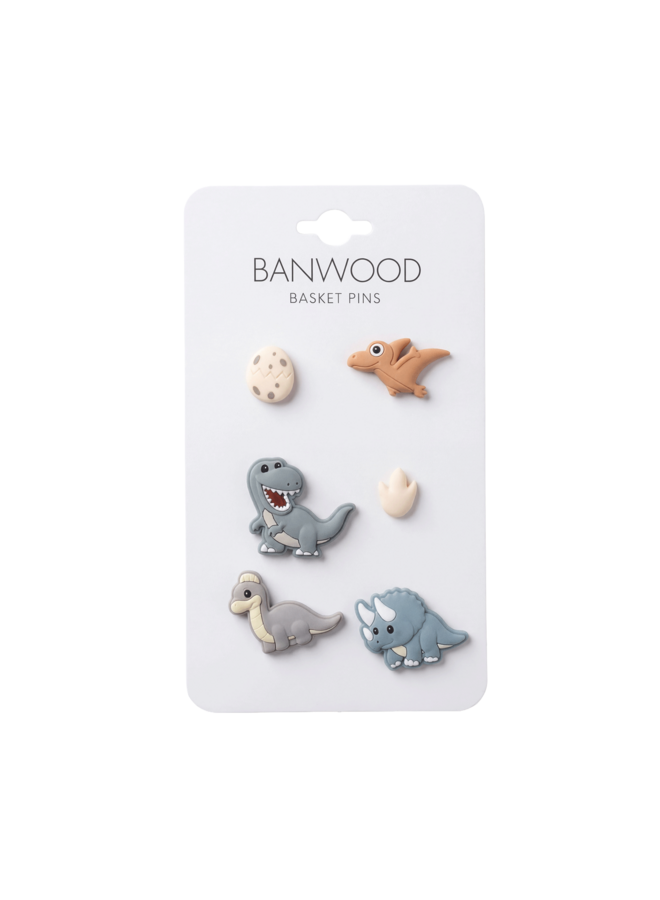 Fietsmandje Pins - Dinosaurs - Banwood