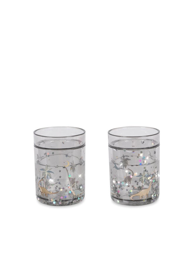 2 Pack Glitter Cups - Dino - Konges Slojd