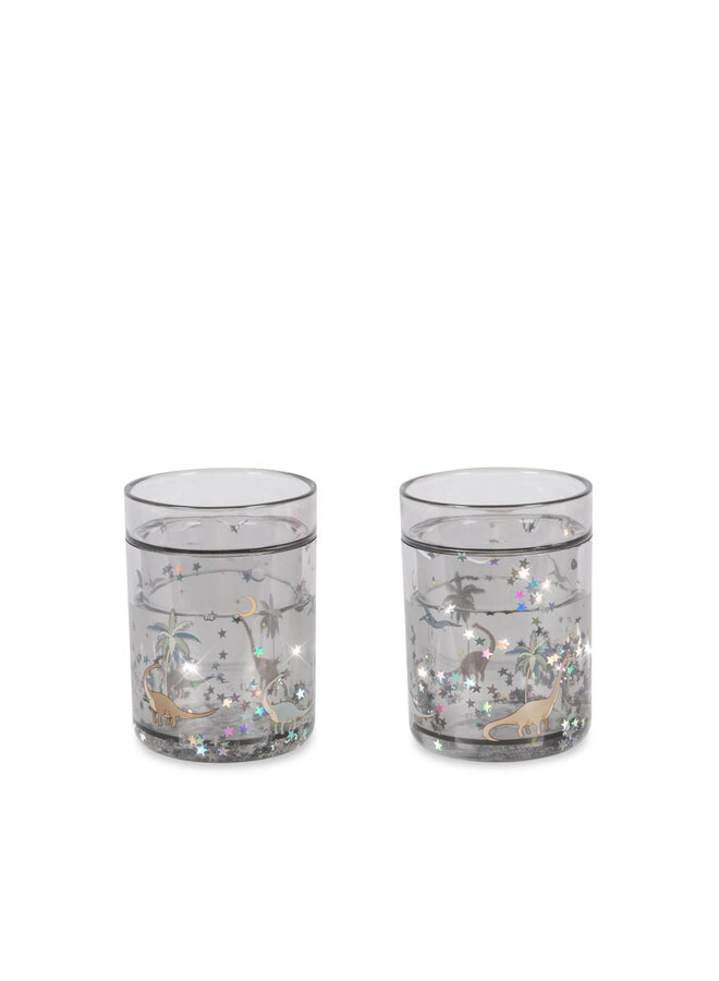 2 Pack Glitter Cups - Dino - Konges Slojd