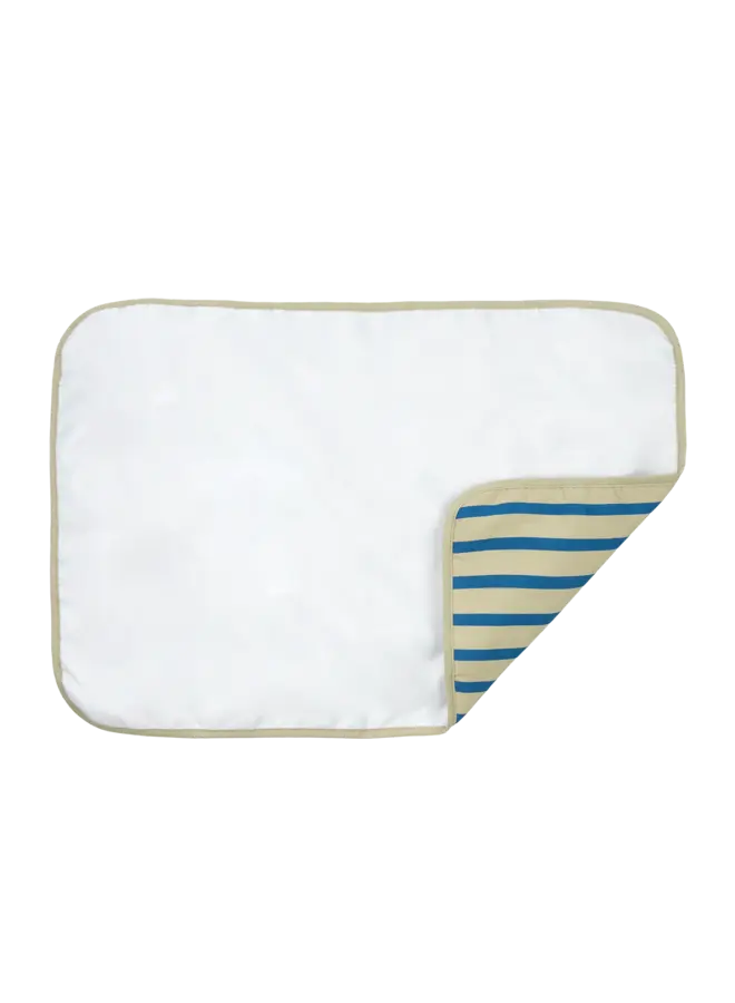 Waterproof Verzorgingsmatje Stories - Green Blue Stripes  - Nobodinoz