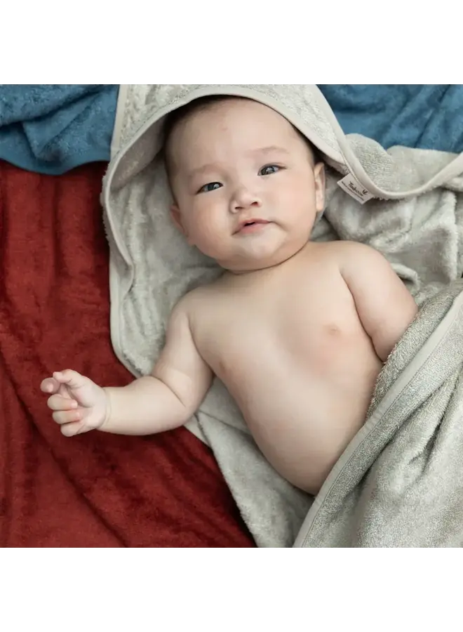 Hooded towel (74x74) - Frosted Almond - Timboo