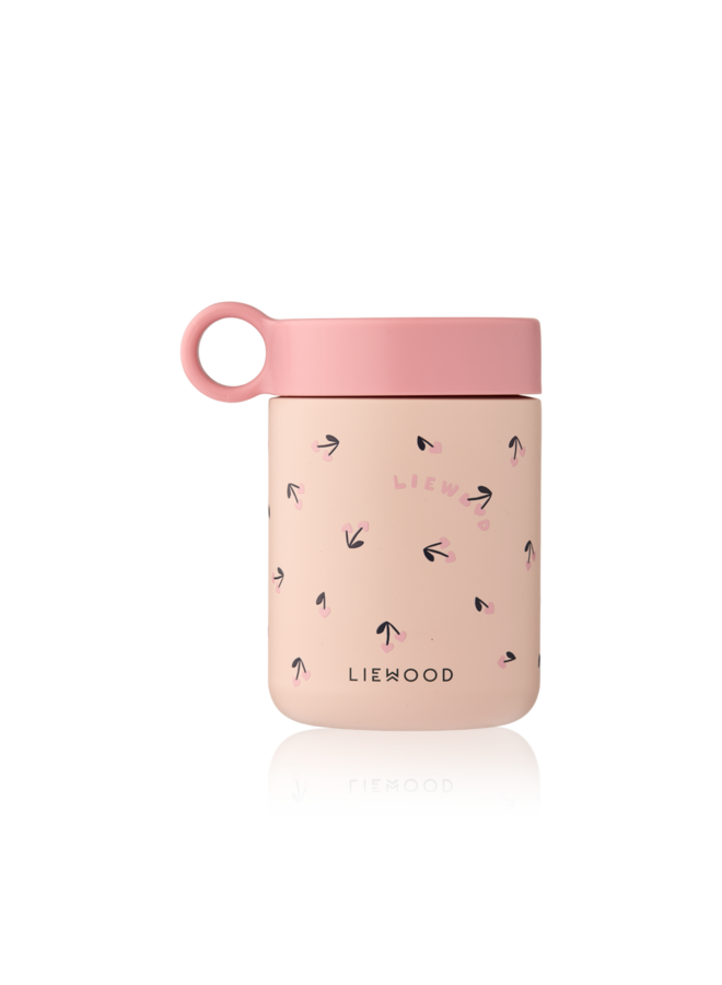 Kiani Printed Food Jar - Mini Cherry heart / Rosey - Liewood