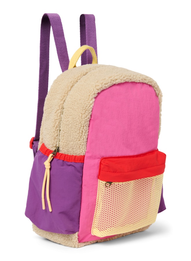 Patchwork Midi Backpack - Bright Pink - Studio Noos