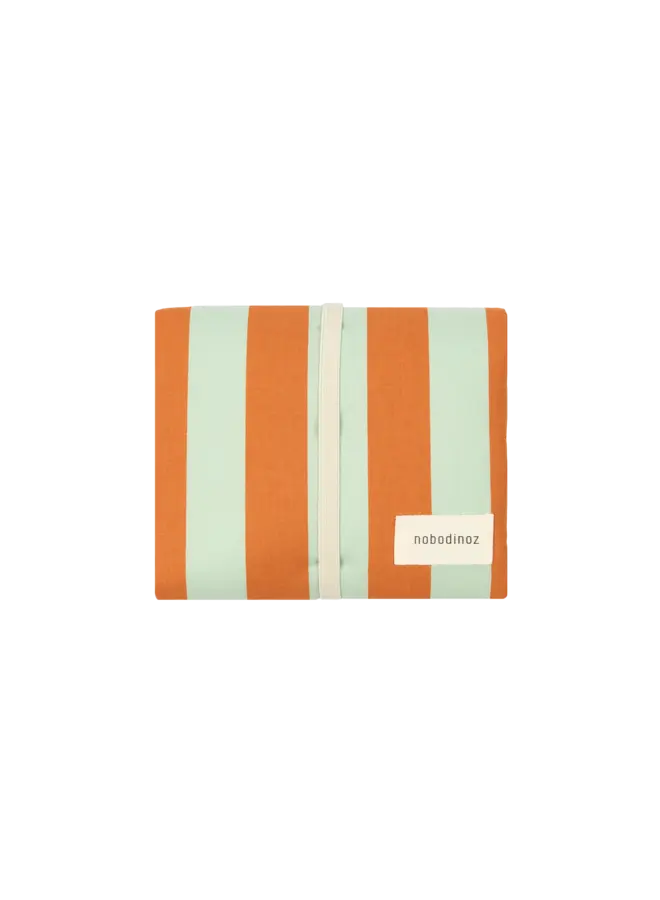 Waterproof Verzorgingsmatje Stories - Green Orange Stripes  - Nobodinoz