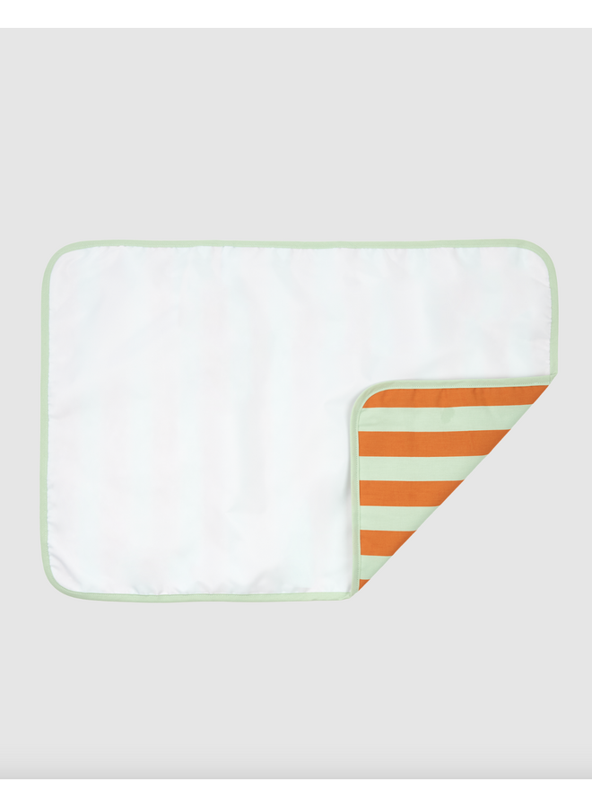 Waterproof Verzorgingsmatje Stories - Green Orange Stripes  - Nobodinoz