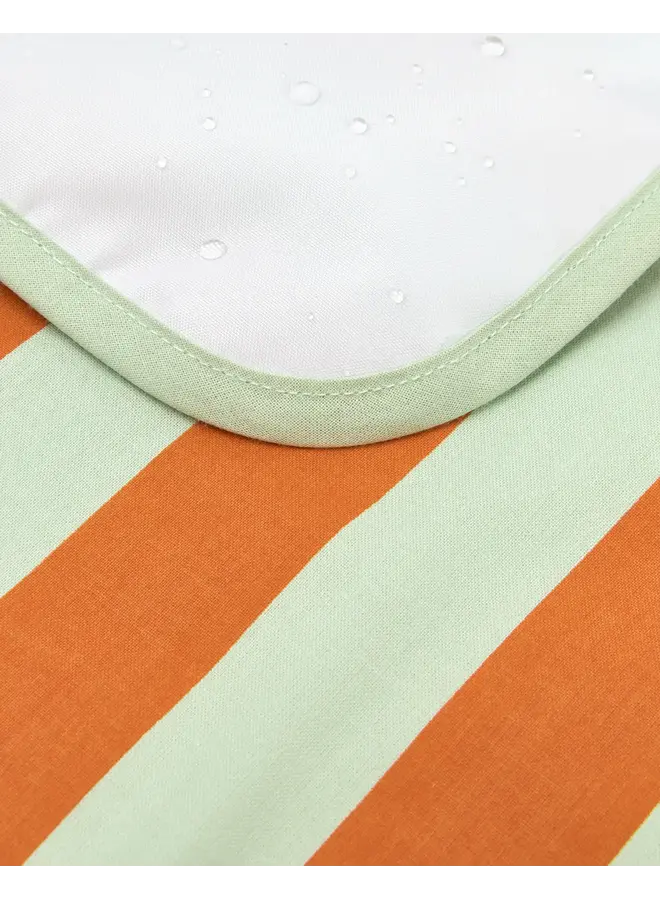 Waterproof Verzorgingsmatje Stories - Green Orange Stripes  - Nobodinoz