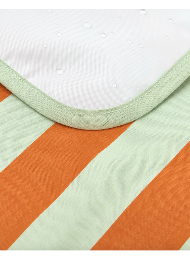 Waterproof Verzorgingsmatje Stories - Green Orange Stripes  - Nobodinoz