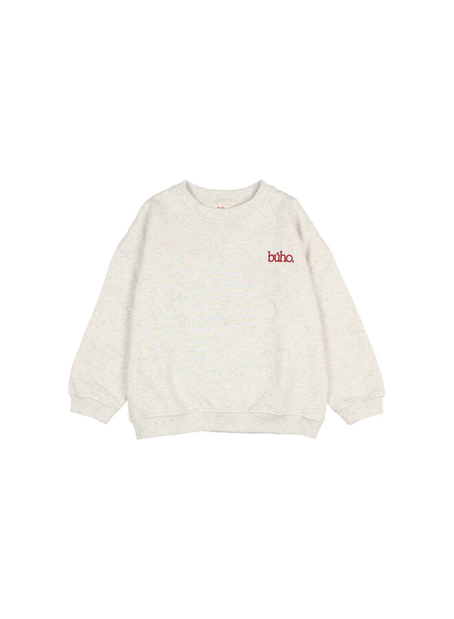Fleece Sweatshirt - Ecru Melange - Buho