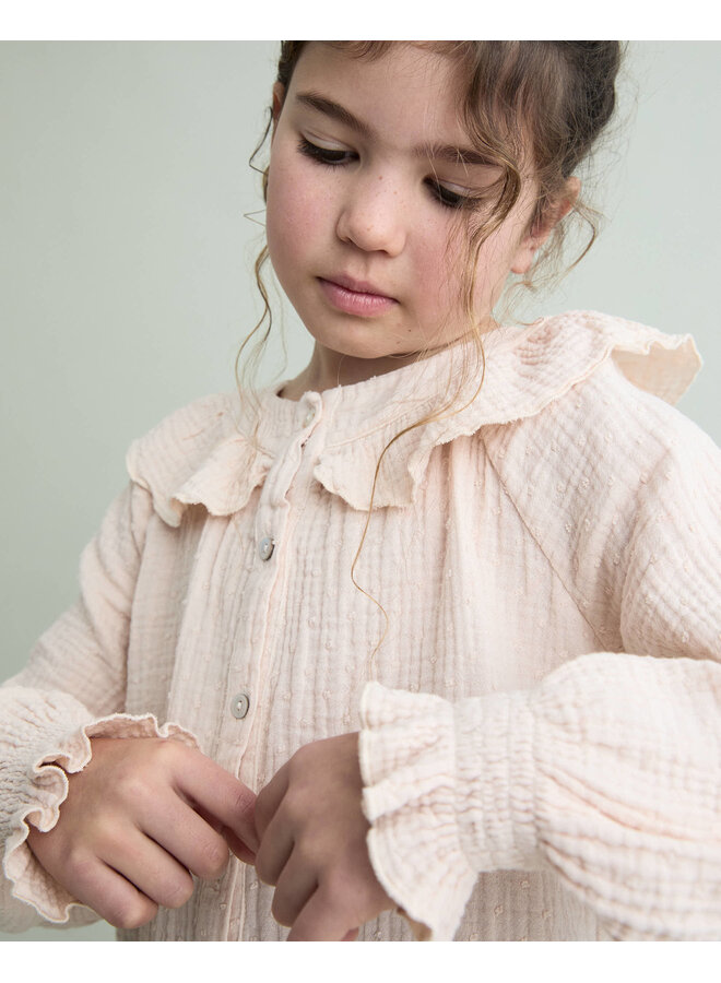 Plumeti Blouse - Cream Pink - Buho