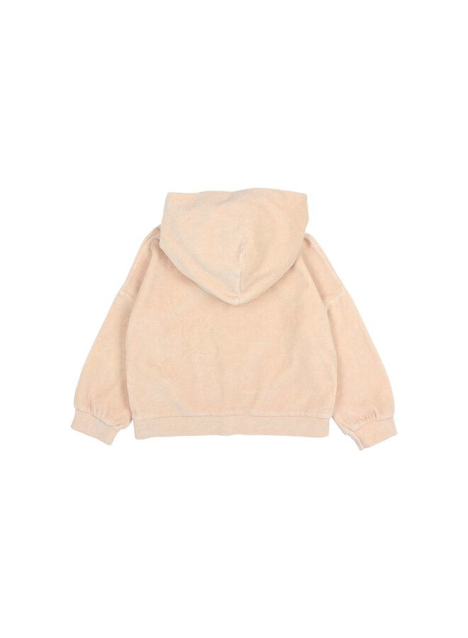 Velvet Hoodie - Cream Pink - Buho