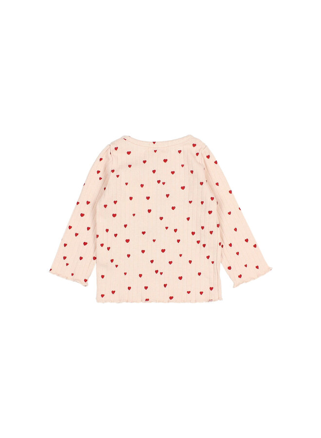 Bebe Mini Cuore T-Shirt - Cream Pink - Buho