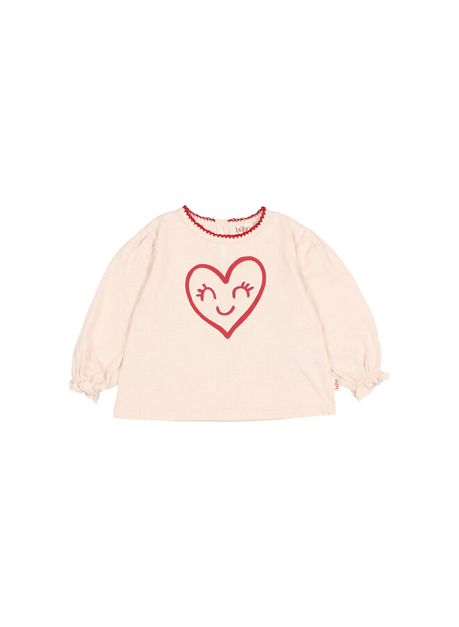 Bebe Cuore T-Shirt - Cream Pink - Buho