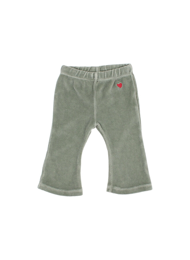 Bebe Velvet Legging Flare - Eucalyptus - Buho