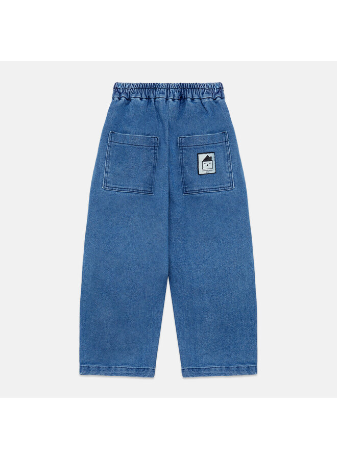 Pom pom dog denim pants - Blue - Weekend House Kids
