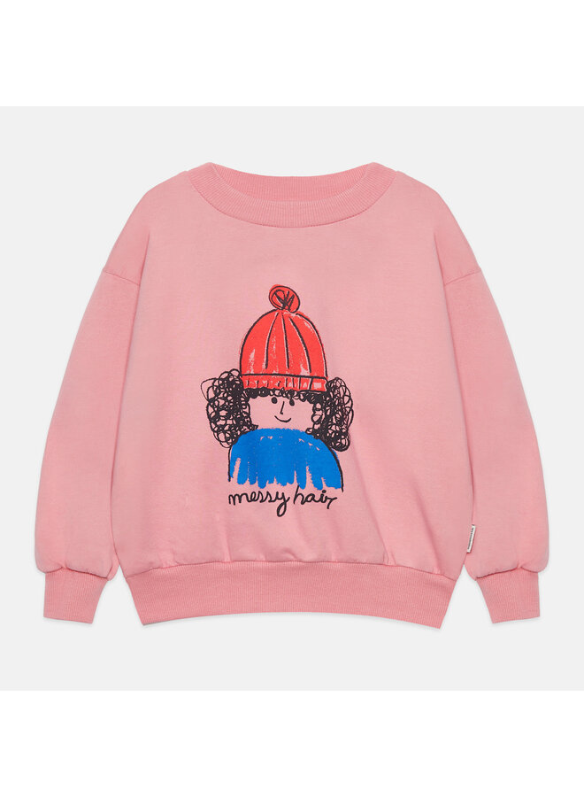 Messy hair sweatshirt - Pink - Weekend House Kids