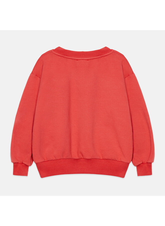 Pom pom dog sweatshirt - Red - Weekend House Kids